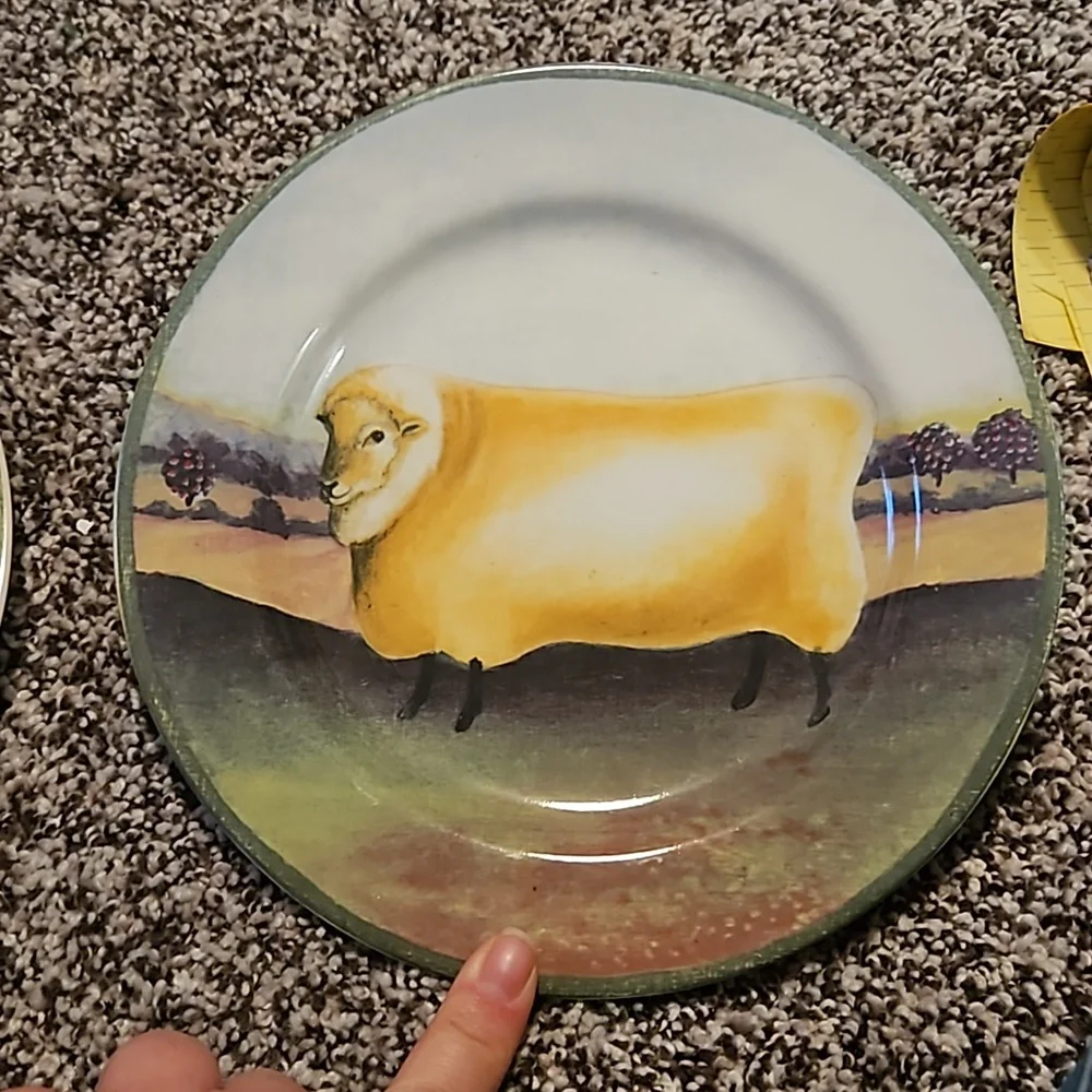 Block by Gear County Farm plates. Set of 2 salad plates. 8 inches. - Picture 3 of 6